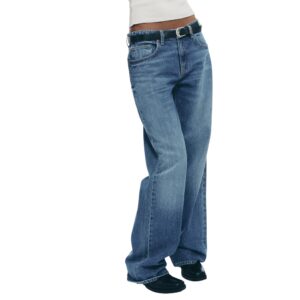 JEANS TRF WIDE LEG TIRO MEDIO