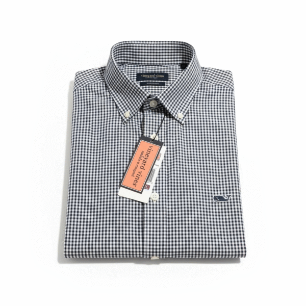 Camisa Vineyard Vines Manga Larga – Cuadros Pequeños, 100% Algodón Classic fit - Imagen 3