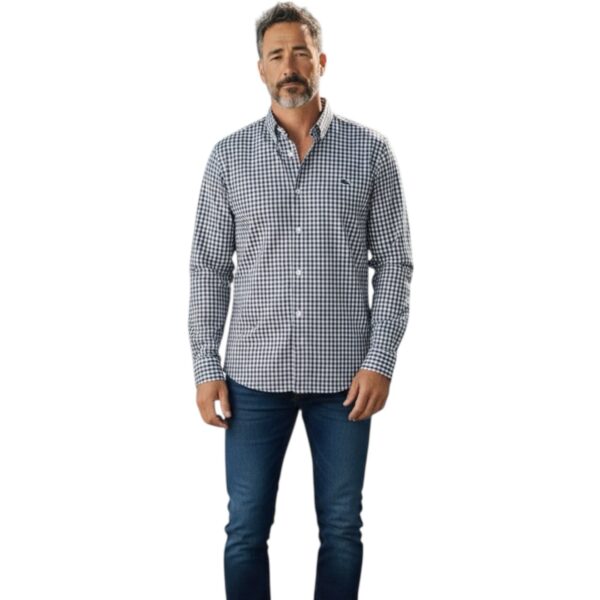 Camisa Vineyard Vines Manga Larga – Cuadros Pequeños, 100% Algodón Classic fit